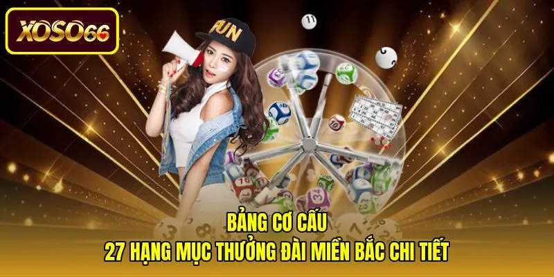 Bảng chi tiết 27 hạng mục giải thưởng xổ số miền Bắc